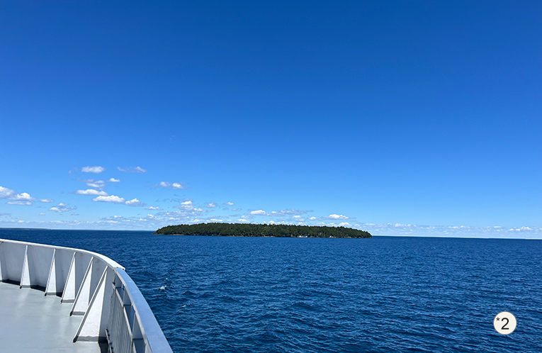 island viewed from boat